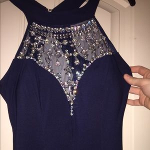 very pretty navy formal dress